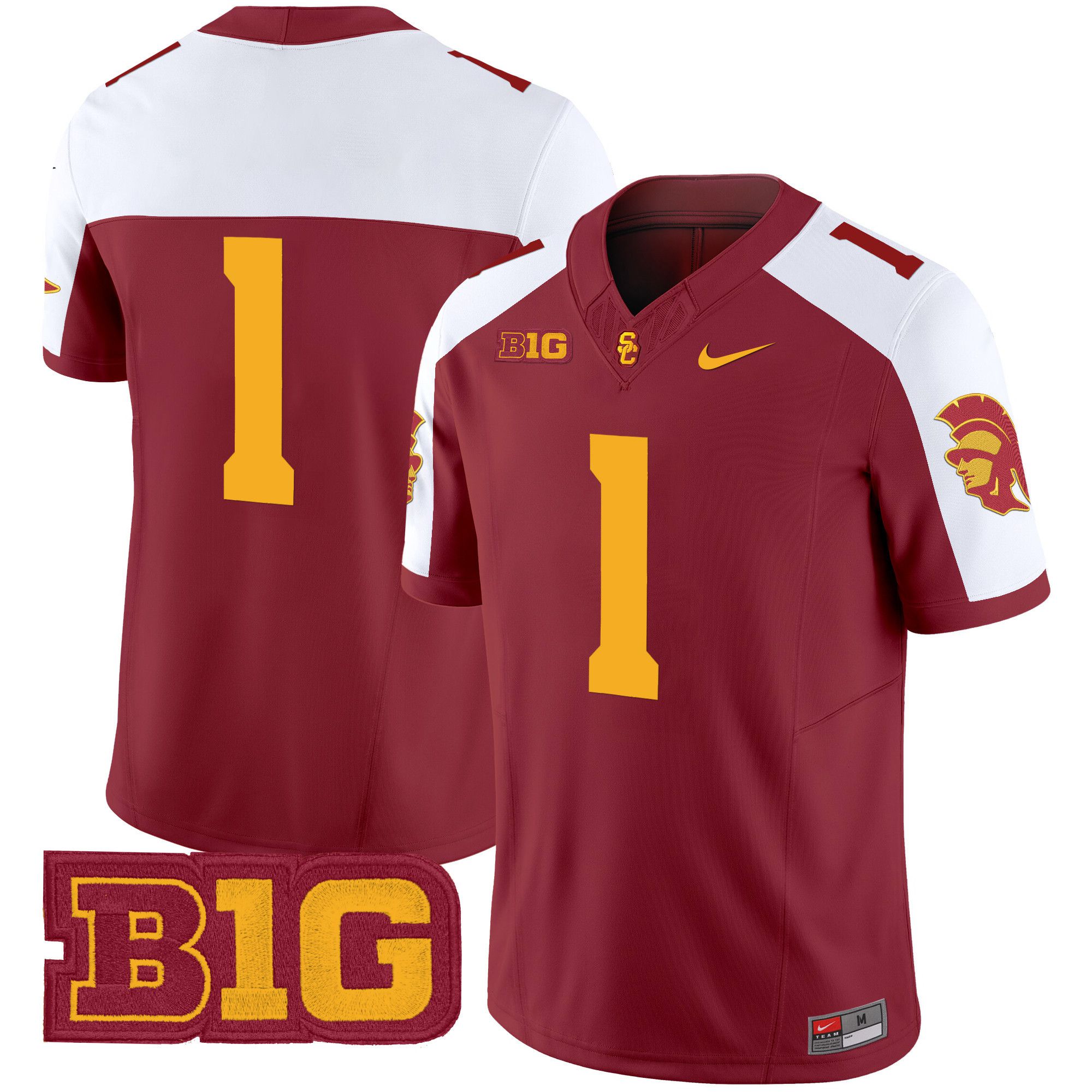 Men USC Trojans #1 No Name Red Nike 2024 Vapor Limited NCAA Jersey->ncaa teams->NCAA Jersey